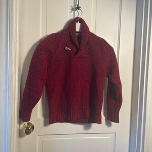 Inis Meian Cashmere Merino Wool Blend Irish Sweater with Antler Button, Medium